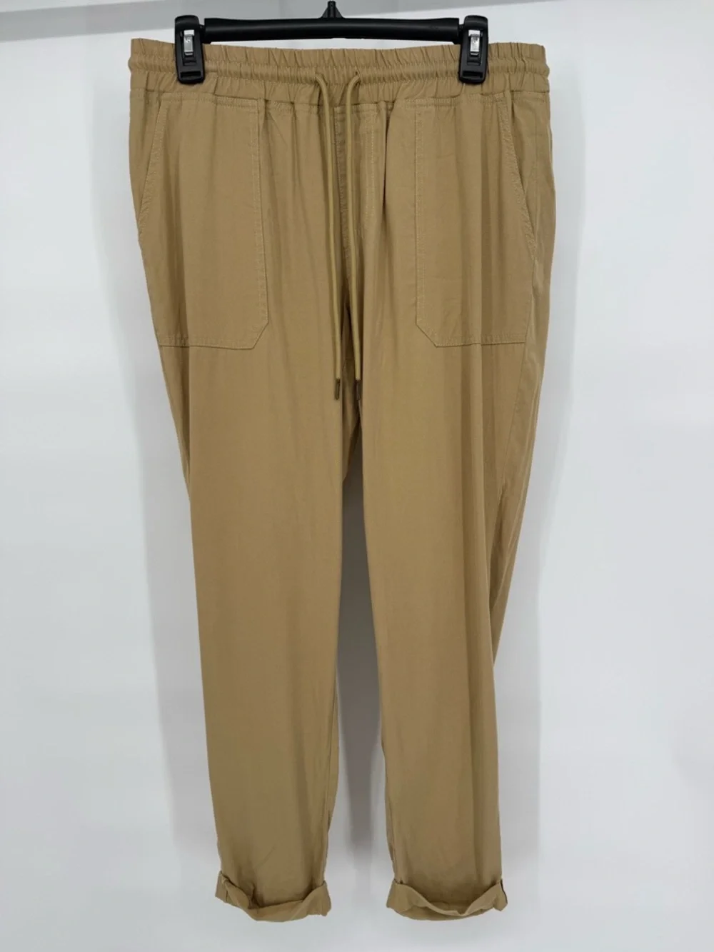 True Religion Rolled Jogger Pants Relaxed Drawstring Casual Streetwear Light Med